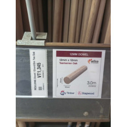 MOULDING Dowel 12mmX3m Tas Oak