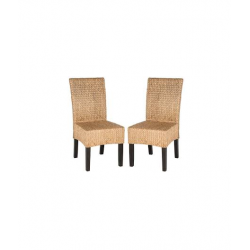 CHAIR Dining Natural Seagrass Rattan Alder Wood 45x49x98cm